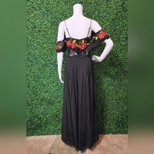The Clothing Company Black and Red Embellished Jumpsuit for Prom